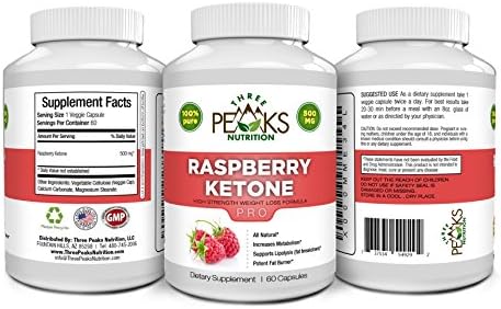 Raspberry Ketones by Three Peaks Nutrition - High Strength Capsules. Safe and Very Effective Weight Loss Supplement. Our Formula Will Supply You with 500mg of Fresh Raspberry Ketone Per Serving. Clinically Proven Weight Loss and Appetite Suppressant. We Third Party Certify Our Supplements. You Are Assured of Getting the Strength and Ingredients Indicated on Our Label, 60 Capsules - 500mg Each - 30 Day Supply