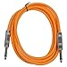 Seismic Audio Speakers Guitar Cables, TS ¼” Guitar Cables, Orange, 6 Feet