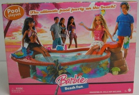 Childrens Toyshop  Toys : Barbie Beach Fun Pool