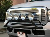 Rampage Products Dual Purpose Grille Guard and Light Bar Black Powder Coat w/ Vehicle Specific Mount Jeep Wrangler 1976 to 2006