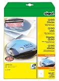 Produkt-Bild: Sigel LA505 CD-/DVD-Etiketten, wei&szlig;, (Ink/Laser/Copy), blickdicht, mit Zentrierhilfe, FullSize 17 mm Innenloch, 50 Etiketten = 25 Blatt