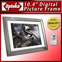 Opteka DM-TFT10 10.4-Inch Metal Digital Picture Frame with 1GB Built-In Memory (Silver)