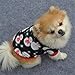 Mikey Store Christmas Pet Puppy Snowman Warm Pullover High-Grade Embroidered Clothes (Black, XS)