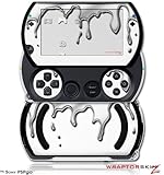 PSPgo Skin and Screen Protector Kit - Chrome Drip on White fits Sony PSP go ....