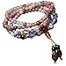 6mm Natural Colorful Crystal Quartz Beads Buddhist Prayer Mala Necklace Bracelet