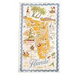 Vintage Reproduction Florida State Souvenir Towel