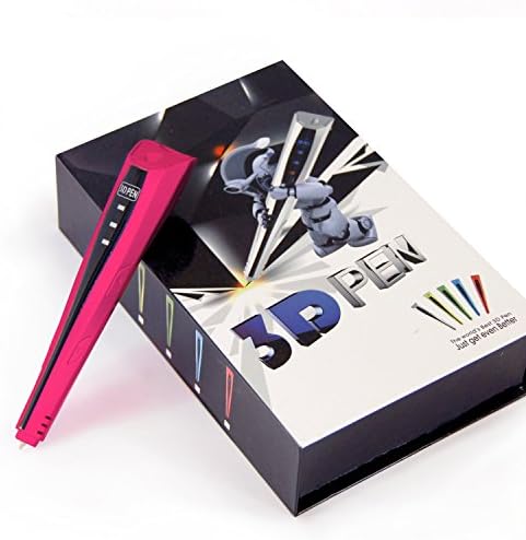 Camoro 3D Printing Pen, Intelligent Stereoscopic Pen, Drawing, Modeling, Scribbling, Sculpturing, Doodling 3 Dimensional Objects (Pink Color)