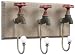 Iron Faucet Wall Hooks, 13.25x4, GREEN RED