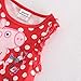 Coralup Peppa Pig Cartoon Little Girls Skirt Cotton Dress 4-5 Years, Red