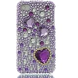 Dream Wireless Full Diamond Case for iPhone 4/4S - Retail Packaging - Purple Heart