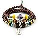 November's Chopin (TM) Unique Moon Pendant Wood Beads Charm Adjustable Wrap Bracelet Necklace …
