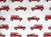 Vintage Red Antique Fire Trucks with Ladders on White Authentic Kids 4 Piece Full Size Cotton Sheet Set