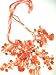 Crystal Glass Stone Coral Beaded Gemstone 18" Necklace "Morning Star" - Fair Trade