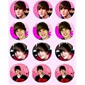 12 Justin Bieber (p) rice paper fairy / cup cake 40mm toppers pre cut decoration