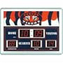Auburn Tigers NCAA Scoreboard Clock & Thermometer (8.25"x12.25")