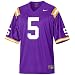 Louisiana State Fightin Tigers #5 NCAA Youth Replica Football Jersey by Nike (Purple)