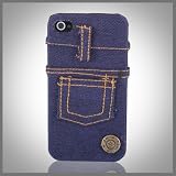 Denim by CellXpressionsTM Real Classic Blue Jeans protective case cover for Apple iPhone 4