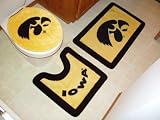 Iowa Hawkeyes Bathroom 3 Piece Bath Rugs NCAA College Athletics