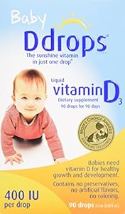 Ddrops Baby 400 IU, Vitamin D, 90 drops 2.5mL (0.08 fl.oz)