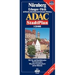 ADAC Stadtplan N�rnberg: Erlangen, F�rth mit Feucht, Schwabach und Schwaig bei N�rnberg. Stadtinfo & Register: Umgebungskarte, Cityplan, Stra�enregister mit Postleitzahlen. Stadtplan: GPS-genau