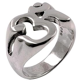 Large Om - Sterling Silver Ring by 