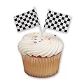 DecoPac Checkered Flag DecoPic Cupcake Picks (12 Count)