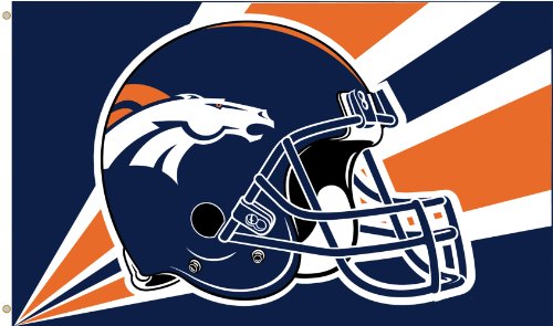 NFL Denver Broncos 3-by-5 Foot Helmet Flag