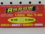 Arrow Fastener 259 9/16-Inch T25 Round Crown Staples