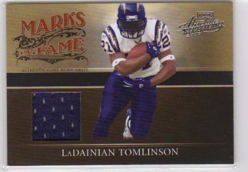 2006 Absolute Memorabilia Marks of Fame Materials Prime 34 Lendale White - Tennessee Titans (Piece of Authentic 2 Colored Jersey - Serial #'d to 50 - Football Cards)