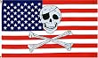 Pirate "USA" Flag - 3 foot by 5 foot Polyester (NEW)