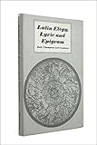 Latin elegy, lyric and epigram : a critical anthology