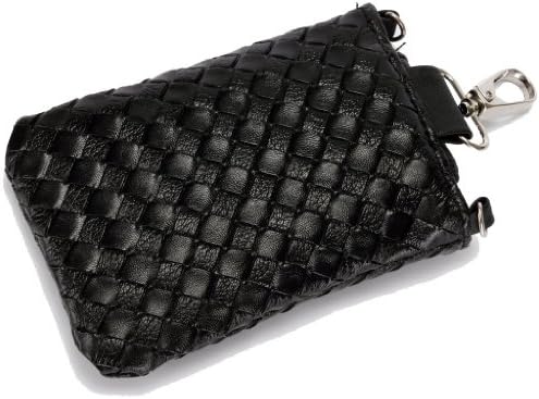 Supersaving360 Woven Leather Crossbody Case Cover Pouch Purse Hand Bag for Samsung Galaxy Note 3 ,Note 2 ,S4 ,S3 , iphone 5S,5C,HTC ONE ,MOTO X,Nokia Lumia (Black)