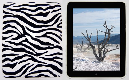 KingCase iPad Hard Case * Zebra Skin * (Black 