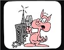 Mouse Pad with ham, tower, pig, animal, radio