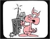 Mouse Pad with ham, tower, pig, animal, radio
