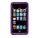 Premium Crystal Diamond Totally Purple Glitter Rhinestone Jewel Case Hard Cover for iTouch 4 Snap on Case for Apple iPod Touch 4th generation (16gb , 32gb) + Hands Free Set + Black Earphones + Screen Protector + Live * Laugh * Love Vangoddy Wrist Band!!!