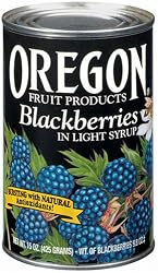 Oregon Fruit Blackberries in Syrup, 15-Ounce Cans (Pack of 8)