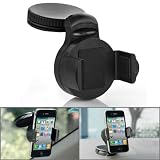 1pc Black Sticky Adhensive 360 Degree Multi Angle Adjustable Rotation Car Windshield Mount Holder Universal For Mobile Cell Phone Mobilephone Cellphone PDAs GPS