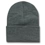 New Solid Winter Long Beanie (Comes In Many Different Colors), Heather Charcoal