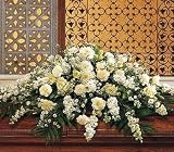Teleflora's Pure White Casket Spray