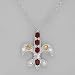 Necklace With 2.75ctw Precious Stones - Genuine Citrines, Garnets and Topazes Well Made in 925 Sterling silver. Total item weight 6.5g Length 16in