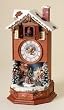 15" Animated LED Lighted Christmas Winter Scene Cuckoo Clock with Sound