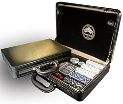 ESPN 300 Piece Championship Edition Poker Chip Set with Genuine Leather Case