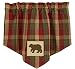 River Falls Curtain with Bear Lined Single Point Valance