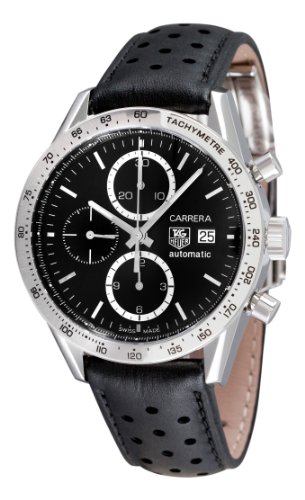 TAG Heuer Men's CV2016.FC6233 Carrera Chronograph Black Dial Watch