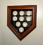 9 Ball Home Plate Cabinet Style Display Case (Black Finish)