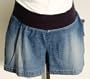 Faded Denim Maternity Shorts