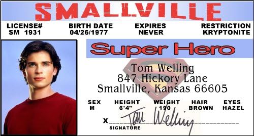 Tom Welling - Smallville- Collector Card