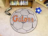 Univ of Florida Script Soccer Ball 29 Round Floor Mat (Rug) - Florida Gators NCAA College Athletics