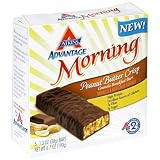 Atkins Advantage Morning Granola Breakfast Bars, Peanut Butter Crisp, 5-Count Box of 1.3-Ounce Bars (Pack of 4)